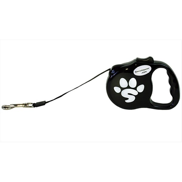Sassy Dog Wear Wear Retractable Dog Leash- Black - 15 ft. - RETRAC LEASH - SDW LOGO BLK-2