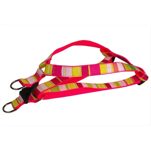 Flyfree Multi Stripe Dog HarnessNeon Pink Extra Small - FL511918
