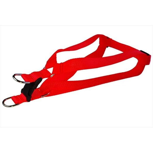 Sassy Dog Wear Sassy Dog Wear SOLID NEON ORANGE MED-H Nylon Webbing Dog Harness; Neon Orange - Medium - SOLID NEON ORANGE MED-H