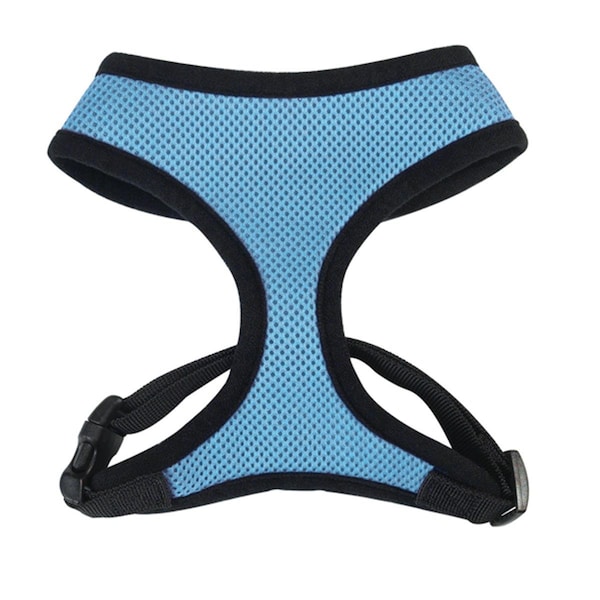Pamperedpets CC Pastel Mesh Harness Lrg Blue P - PA910930