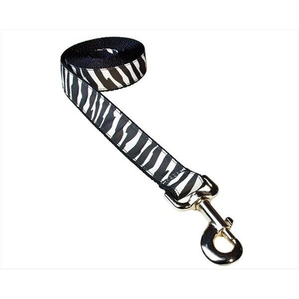 Flyfree ZEBRA-WHITE-BLK.2-L 4 ft. Zebra Dog LeashWhite & Black Small - FL521841