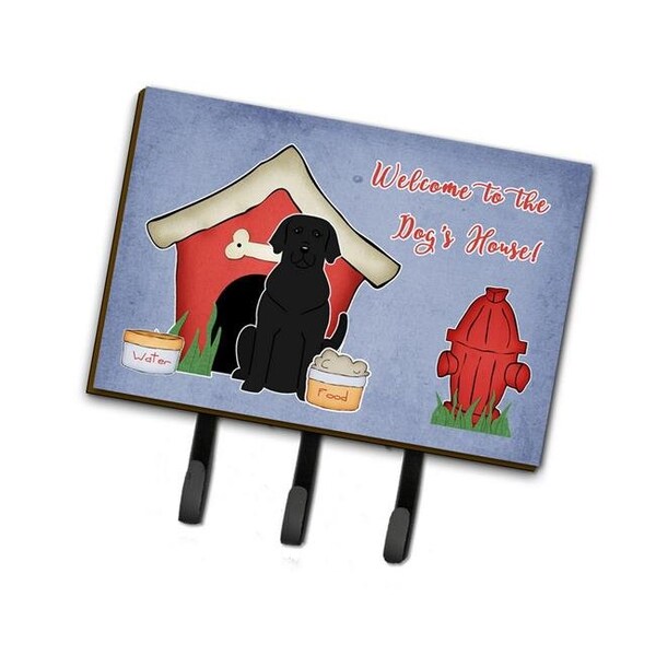 Carolines Treasures Carolines Treasures BB2811TH68 Dog House Collection Black Labrador Leash or Key Holder - BB2811TH68