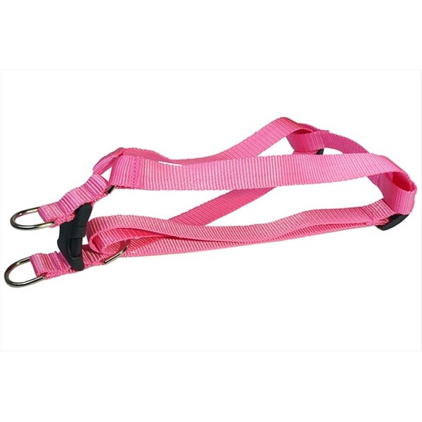 Sassy Dog Wear Nylon Webbing Dog Harness- Pink - Small - SOLID PINK SM-H