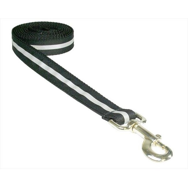 Sassy Dog Wear Sassy Dog Wear REFLECTIVE - Medium Reflective Black Dog Leash: 3/4  wide  6ft length - Made in USA - REFLECTIVE - BLACK2-L