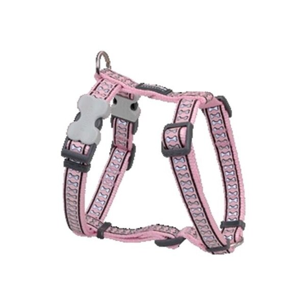 Red Dingo Red Dingo DH-RB-PK-SM Dog Harness Reflective Pink; Small - DH-RB-PK-SM