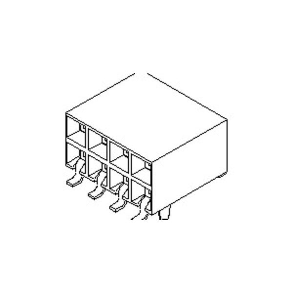 Molex Board Connector, 24 Contact(S), 2 Row(S), Female, Right Angle, 0.1 Inch Pitch, Surface Mount - 719790212