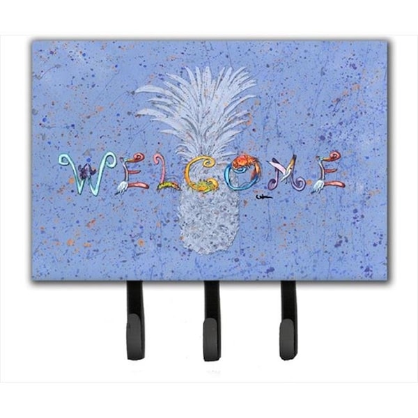 Carolines Treasures Carolines Treasures 8563TH68 6 x 9 In. Pineapple Leash or Key Holder - 8563TH68