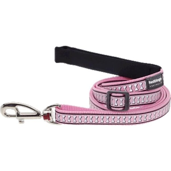 Red Dingo Red Dingo L6-RB-PK-LG Dog Lead Reflective Pink; Large - L6-RB-PK-LG