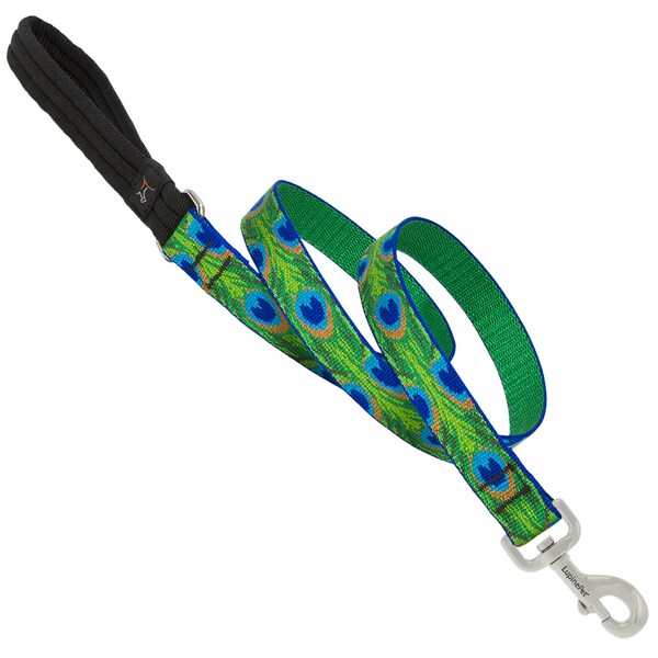 Lupine LupinePet Original Designs Multicolor Tail Feathers Nylon Dog Leash - 32659