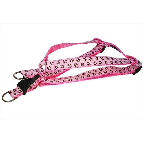 Fly Free Zone PUPPY PAWS-LT. PINK-CHOC.4-H Puppy Paws Dog Harness; Pink & Brown - Large - FL516019