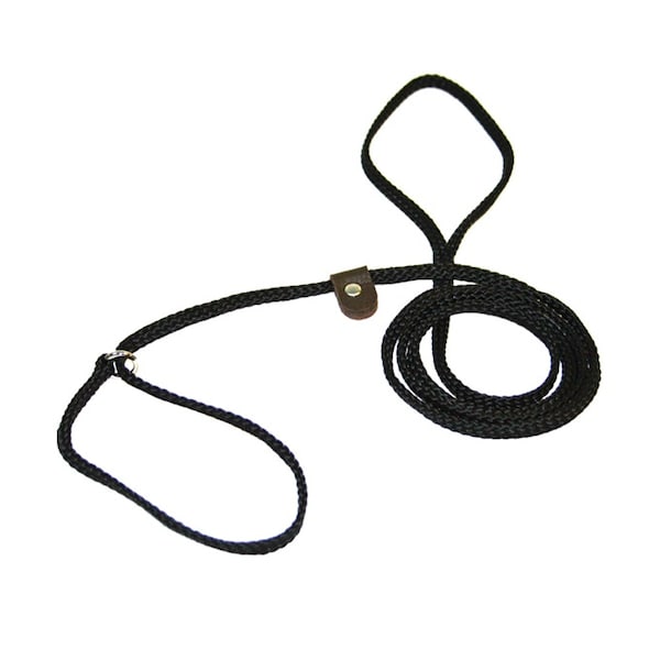 Lone Wolf Lone Wolf Flat 1/4" Braided Rope Lead with Slip LIMEGN/PUR - 3647-LGP