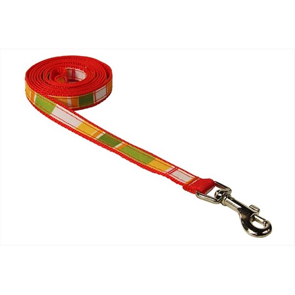 Sassy Dog Wear STRIPE-ORANGE-MULTI1-L 4 ft. Multi Stripe Dog Leash- Orange - Extra Small - STRIPE-ORANGE/MULTI1-L