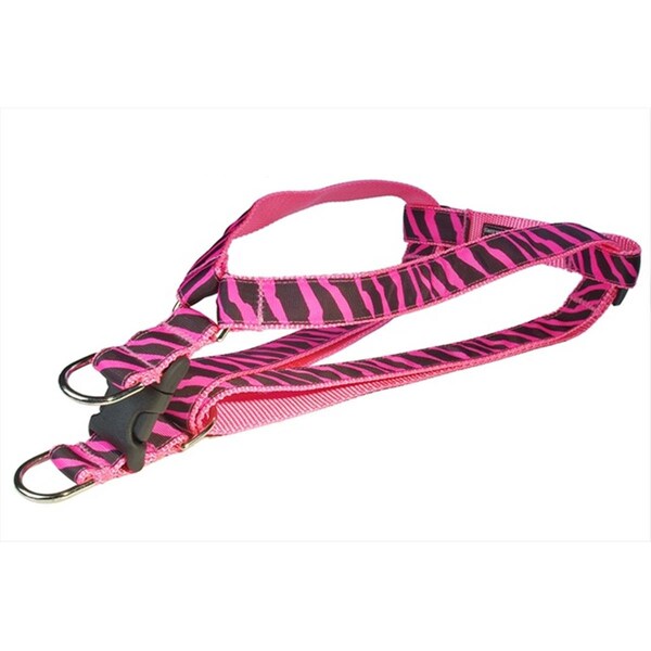 Sassy Dog Wear Zebra Dog Harness- Pink - Large - ZEBRA-PINK4-H