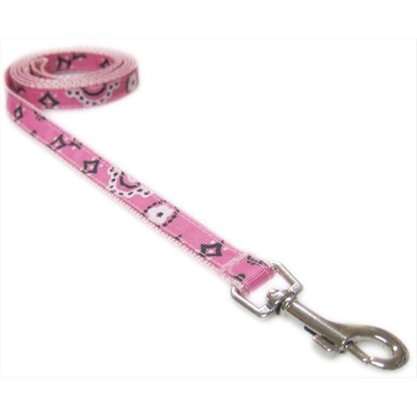 Flyfree 4 ft. Bandana Dog LeashPink Extra Small - FL504049