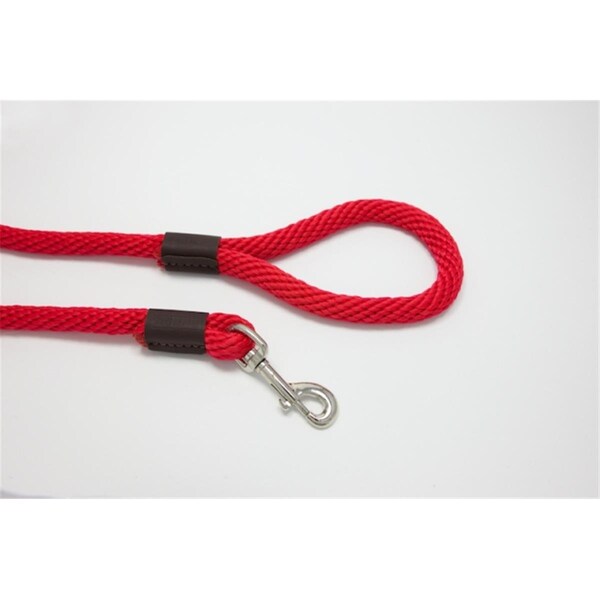 Purple Pebble 4 ft. x 0.62 in. Leedz Super Thick Red Leash - LZ584RD
