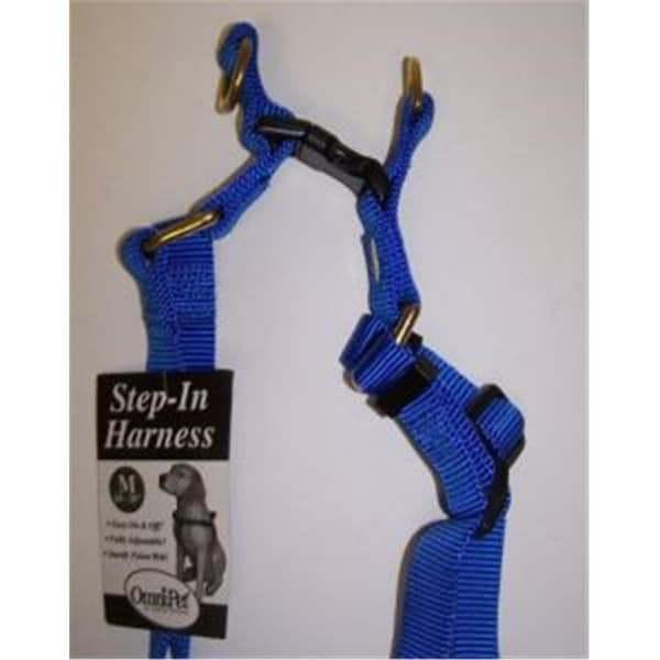 Omni Pet No.19MBL Step in Harness Nylon Size 18-28in Medium Color Blue - 445-19021