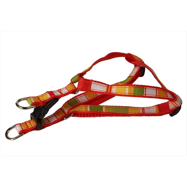 Sassy Dog Wear STRIPE-ORANGE-MULTI1-H Multi Stripe Dog Harness- Orange - Extra Small - STRIPE-ORANGE/MULTI1-H