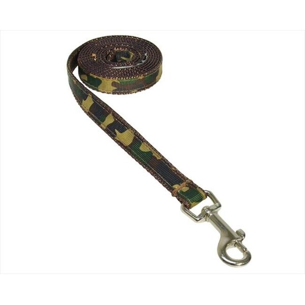 Sassy Dog Wear Sassy Dog Wear CAMOUFLAGE-TAN-GRN1-L 4 ft. Camouflage Dog Leash - Tan & Green; Extra Small - CAMOUFLAGE-TAN/GRN1-L