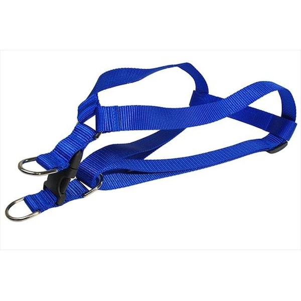 Sassy Dog Wear Sassy Dog Wear SOLID BLUE SM-H Nylon Webbing Dog Harness; Blue - Small - SOLID BLUE SM-H