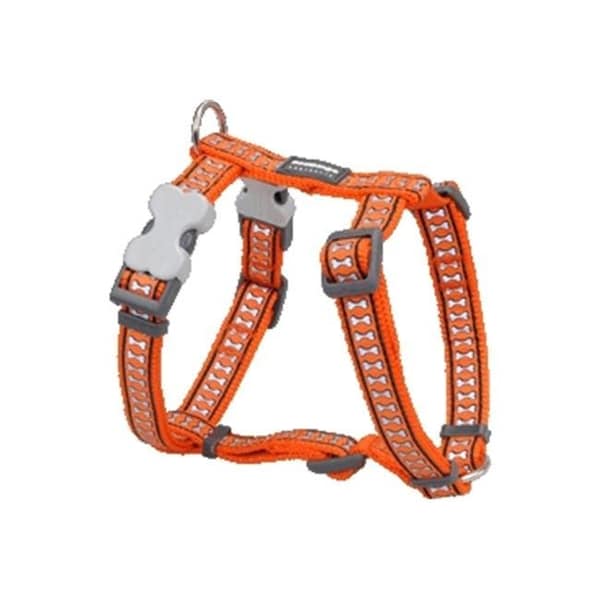 Red Dingo Red Dingo DH-RB-OR-SM Dog Harness Reflective Orange; Small - DH-RB-OR-SM