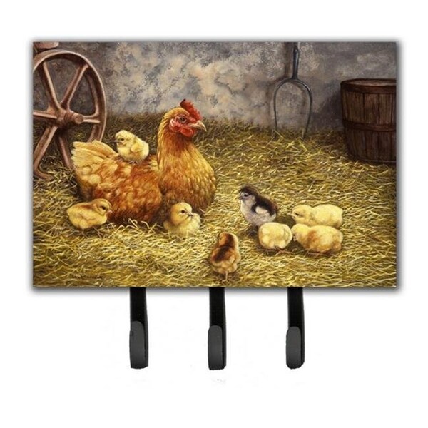 Carolines Treasures Carolines Treasures BDBA0176TH68 Chicken Hen & Her Chicks Leash or Key Holder - BDBA0176TH68