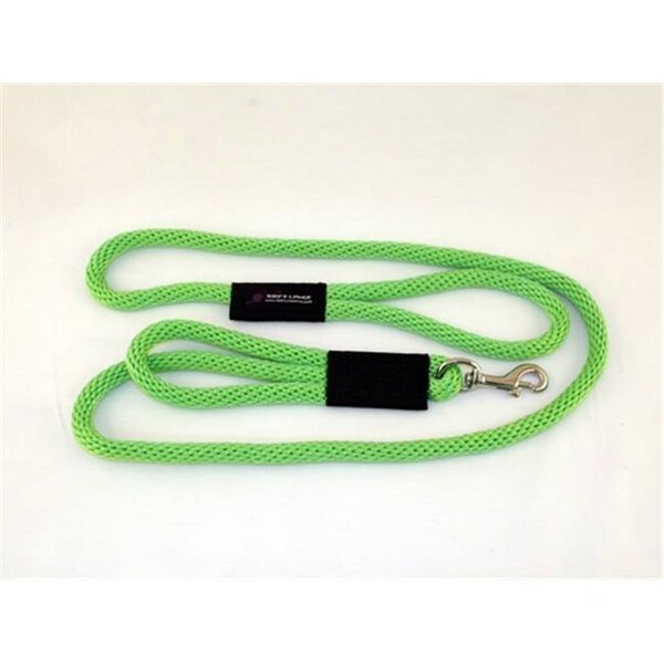 Soft Lines Soft Lines PSS10608LIMEGREEN 2 Handled Sidewalk Safety Dog Snap Leash 0.37 In. Diameter By 8 Ft. - Lime Green - PSS10608LIMEGREEN