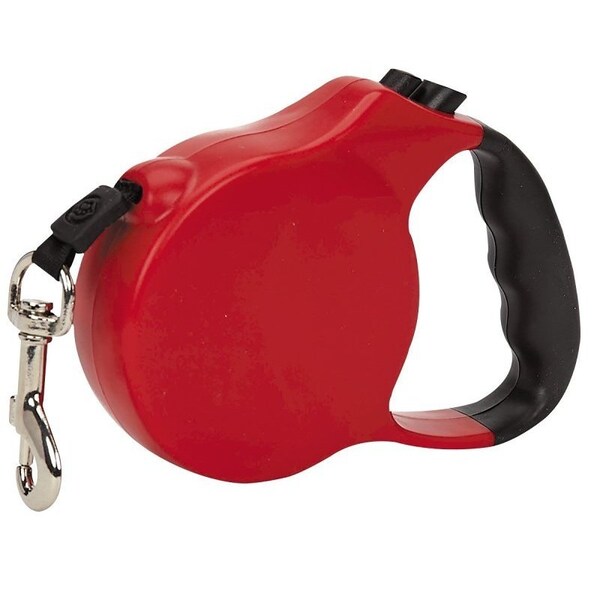 Casual Canine Belt Retractable Lead, 10 ft L, Red, Fastening Method: Snap Hook, S Breed - 11610 10 83