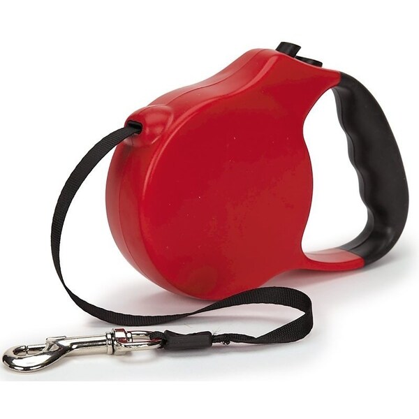 Casual Canine Belt Retractable Lead, 10 ft L, Red, Fastening Method: Snap Hook, S Breed - 11610 10 83