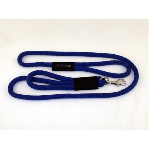Soft Lines 2 Handled Sidewalk Safety Dog Snap Leash 0.62 In. Diameter By 8 Ft. - Royal Blue - PSS11008ROYALBLUE