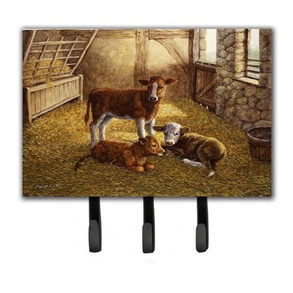 Carolines Treasures Carolines Treasures BDBA0179TH68 Cows Calves in the Barn Leash or Key Holder - BDBA0179TH68