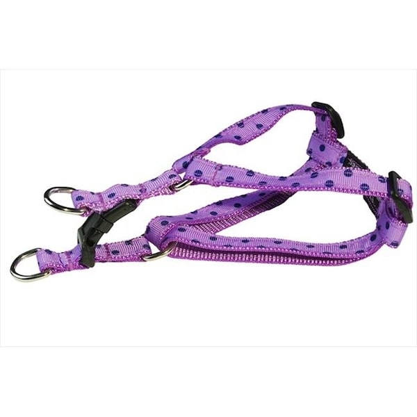 Sassy Dog Wear Sassy Dog Wear POLKA DOT-ORCHID-NAVY1-H Polka Dot Dog Harness; Orchid & Navy - Extra Small - POLKA DOT-ORCHID/NAVY1-H