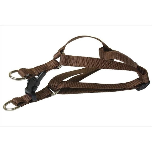 Sassy Dog Wear Sassy Dog Wear SOLID BROWN XS-H Nylon Webbing Dog Harness; Brown - Extra Small - SOLID BROWN XS-H
