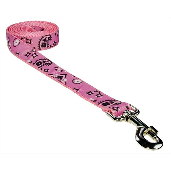 Flyfree 4 ft. Bandana Dog LeashPink Small - FL685294