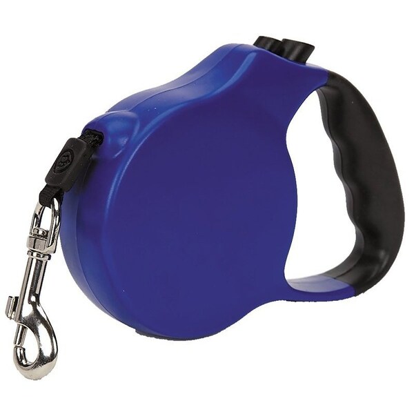 Casual Canine Belted Retractable Lead, 10 ft L, Blue, Snap Hook, S - 11610 10 19