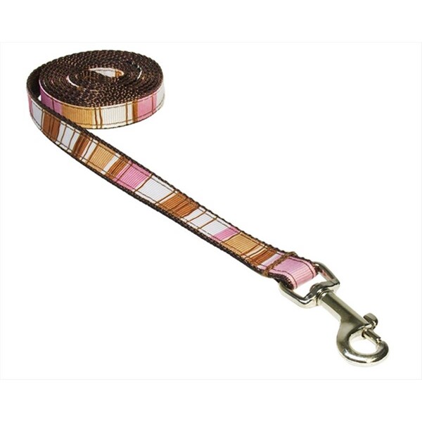 Flyfree STRIPE-BROWN-MULTI1-L 4 ft. Stripe Dog LeashBrown Extra Small - FL685343