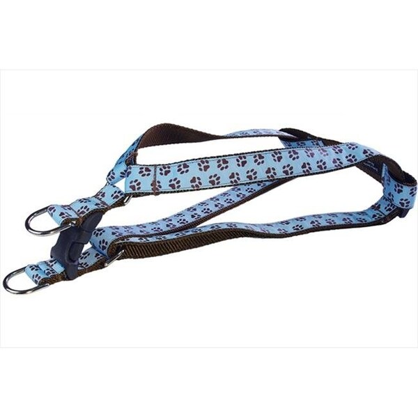 Sassy Dog Wear Sassy Dog Wear PUPPY PAWS-BLUE-CHOC.4-H Puppy Paws Dog Harness; Blue & Brown - Large - PUPPY PAWS-BLUE/CHOC.4-H