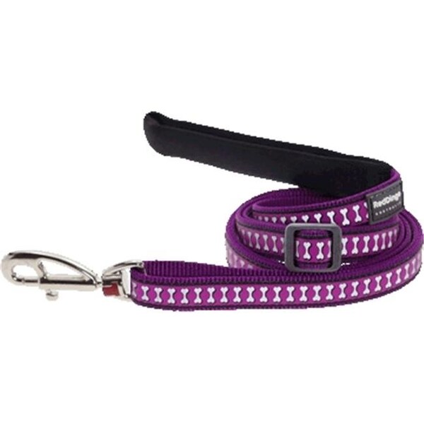 Red Dingo Red Dingo L6-RB-PU-ME Dog Lead Reflective Purple; Medium - L6-RB-PU-ME