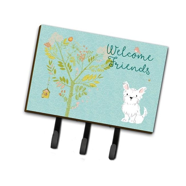 Carolines Treasures Carolines Treasures BB7640TH68 Welcome Friends Westie Leash or Key Holder; 6 x 2 x 9 in. - BB7640TH68