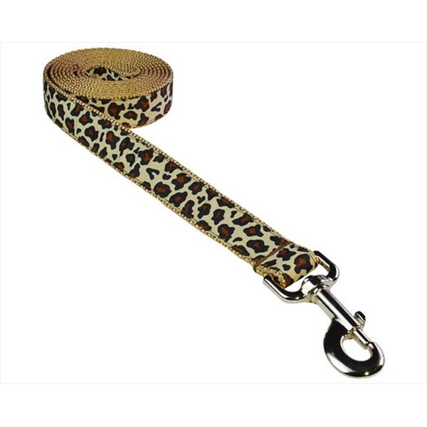 Sassy Dog Wear Sassy Dog Wear LEOPARD-NATURAL3-L 6 ft. Leopard Dog Leash; Natural - Medium - LEOPARD-NATURAL3-L