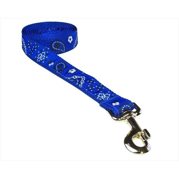 Sassy Dog Wear Sassy Dog Wear BANDANA BLUE3-L 6 ft. Bandana Dog Leash; Blue - Medium - BANDANA BLUE3-L