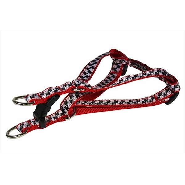 Sassy Dog Wear Sassy Dog Wear HERRINGBONE-WHITE-BLK.1-H Houndstooth Dog Harness; Black & White - Extra Small - HERRINGBONE-WHITE/BLK.1-H