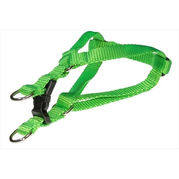 Sassy Dog Wear Sassy Dog Wear SOLID NEON GREEN XS-H Nylon Webbing Dog Harness; Neon Green - Extra Small - SOLID NEON GREEN XS-H
