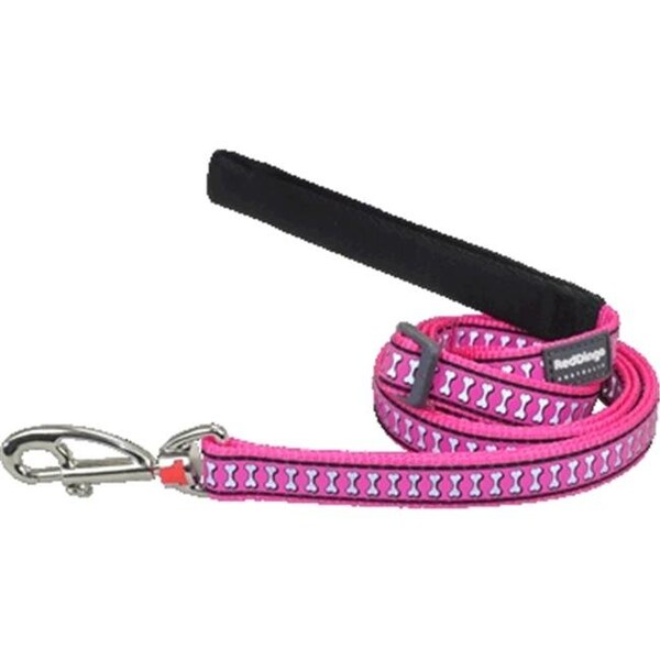 Red Dingo Red Dingo L6-RB-HP-LG Dog Lead Reflective Hot Pink; Large - L6-RB-HP-LG