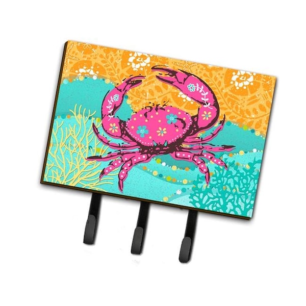 Carolines Treasures Carolines Treasures VHA3028TH68 Coastal Pink Crab Leash or Key Holder - VHA3028TH68