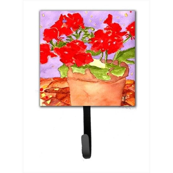 Carolines Treasures Carolines Treasures RDR2004SH4 4.25 x 7 in. Flower Geranium Leash Or Key Holder - RDR2004SH4