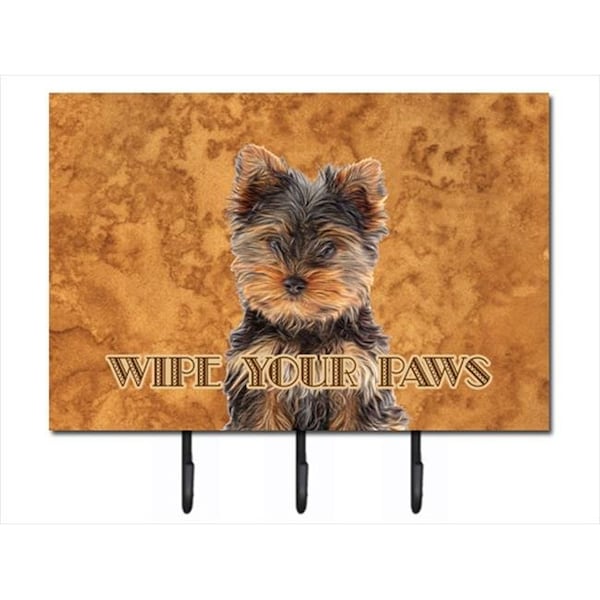 Carolines Treasures Carolines Treasures KJ1223TH68 Yorkie Puppy And Yorkshire Terrier Wipe your Paws Leash or Key Holder - KJ1223TH68