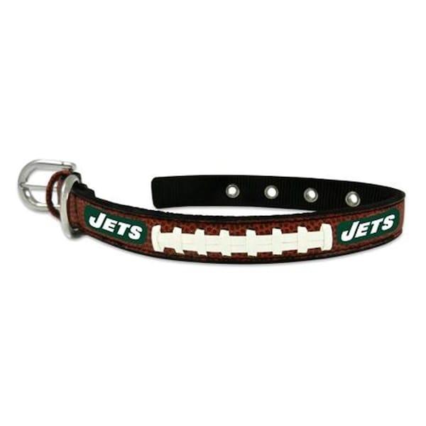 Unconditional Love New York Jets Classic Leather Small Football Collar - UN847641