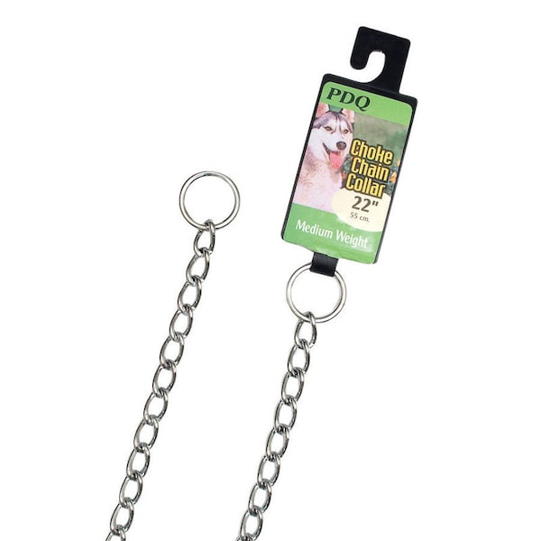 Pdq PDQ Silver Steel Dog Choke Chain Collar Large/X-Large - 12922