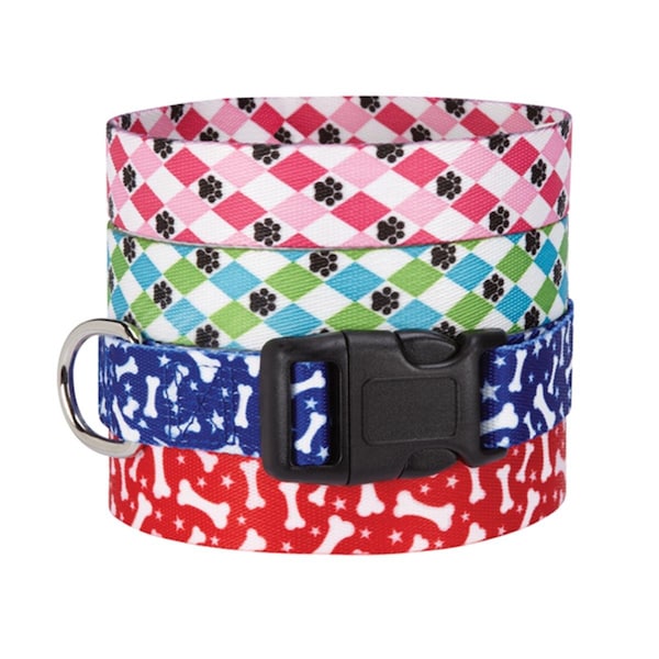 Casual Canine CC Pooch Patterns Collar 10-16 In Pink Argyle - ZA1547 10 77