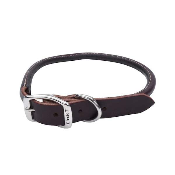 Coastal Pet Circle T Latigo Leather Dog Collar Round 1" 24" - 3803-24